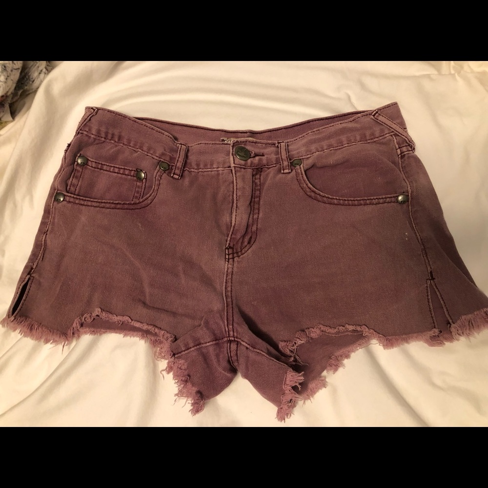 Free People denim shorts